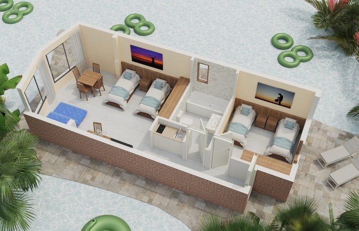 Apartment standard (living room + 1 bedroom) 2/5 Benidorm Celebrations ™ Music Resort (Adults Only) Apartments