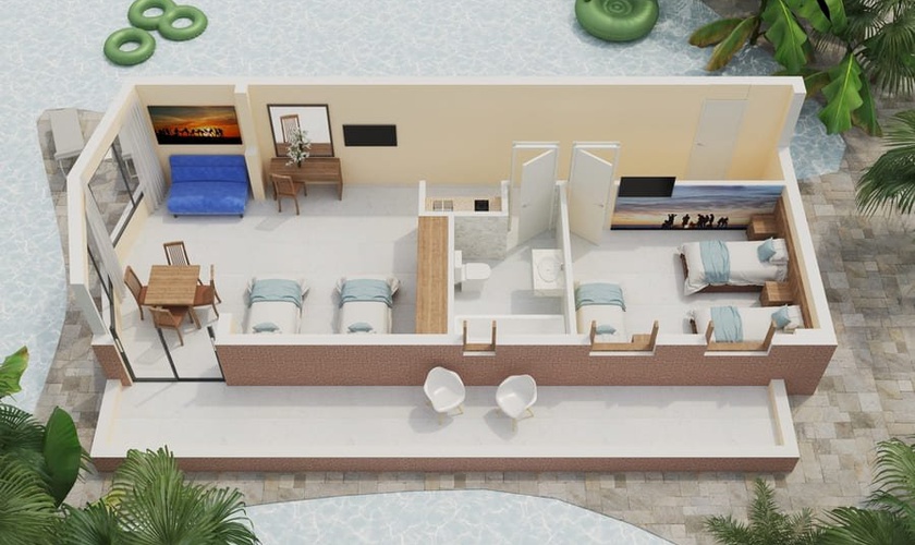 Apartment standard (living room + 1 bedroom + terrace) 6/6 BC Music Resort™ (Recommended for Adults) Apartments Benidorm